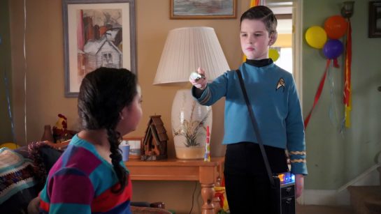 Кадр из 9 серии 3 сезона сериала «Детство Шелдона»